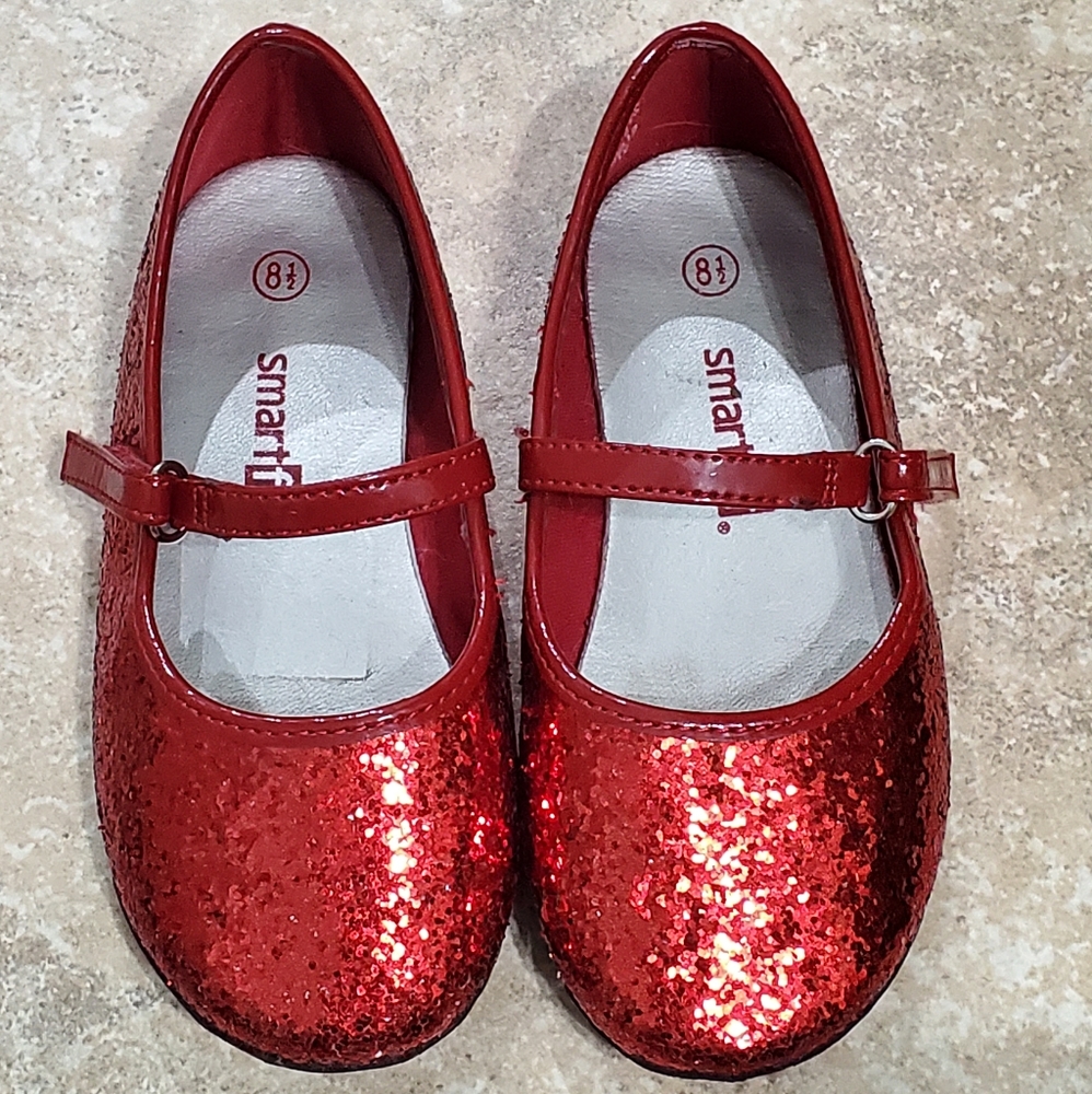 Red Glitter Mary Jane Toddler Shoes